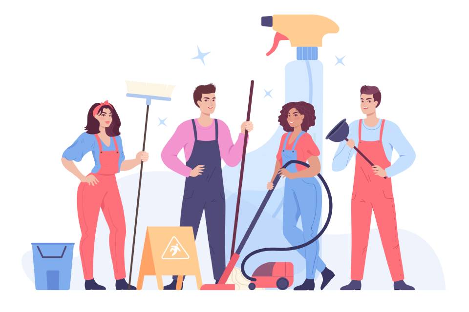 Cartoon image of cleaners